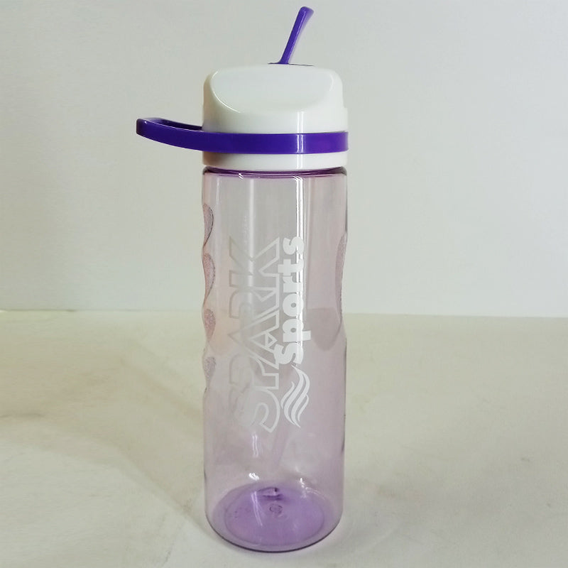 Bright 700ml Spark Sports Plastic Water Bottle With Straw (Random Colors Will Be Sent )