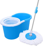360' Degree Spin Mop With Bucket & One Free Extra Refill ( Mix Random Colors)
