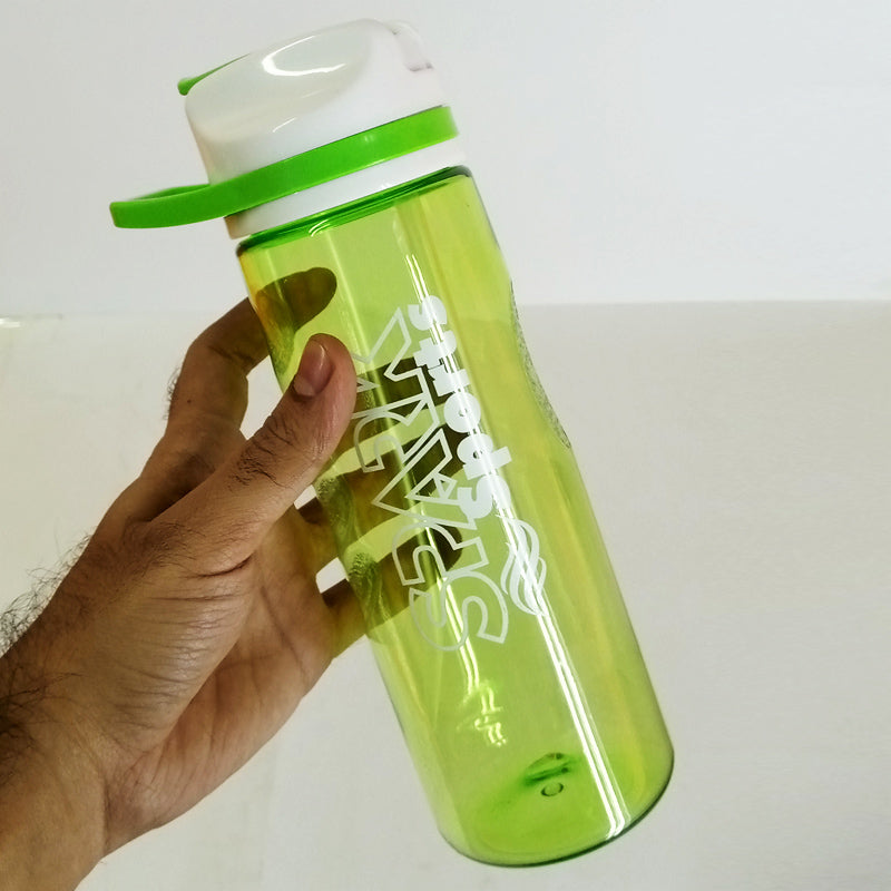 Bright 700ml Spark Sports Plastic Water Bottle With Straw (Random Colors Will Be Sent )