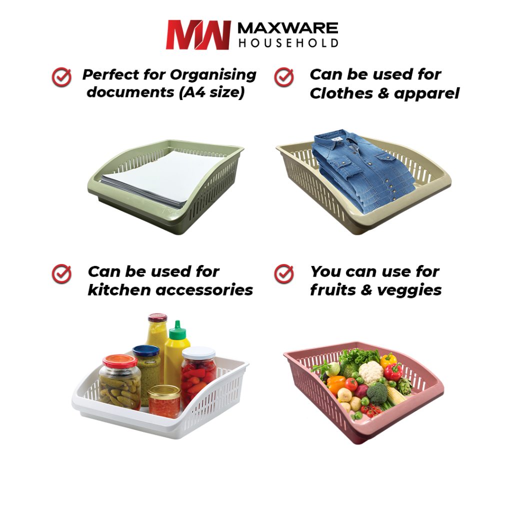 Maxware Large-size Storage Fridge & Multi-Purpose Basket. ( Random Colors )
