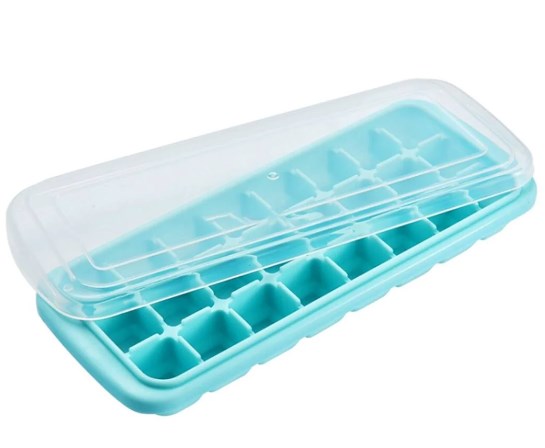 Appollo Bubble 24-Grid Plastic Ice Cube Tray With Cover ( Random Colors )