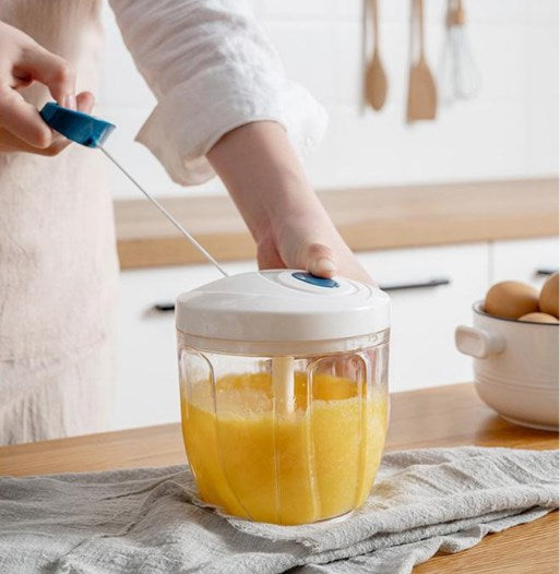 Eotia Grey Smart Compact Medium-Size Quick Speedy Vegetables Pull Rope Chopper