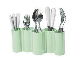 Homeket 5-Partition Multi-Purpose Cutlery & Cosmetics Brush Holder Organizer (Random Colors Will Be Sent)