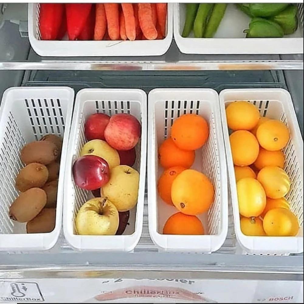 Maxware Space Saving Slim Medium-Size Fridge & Multi-Purpose Plastic Storage Basket ( Random Colors )