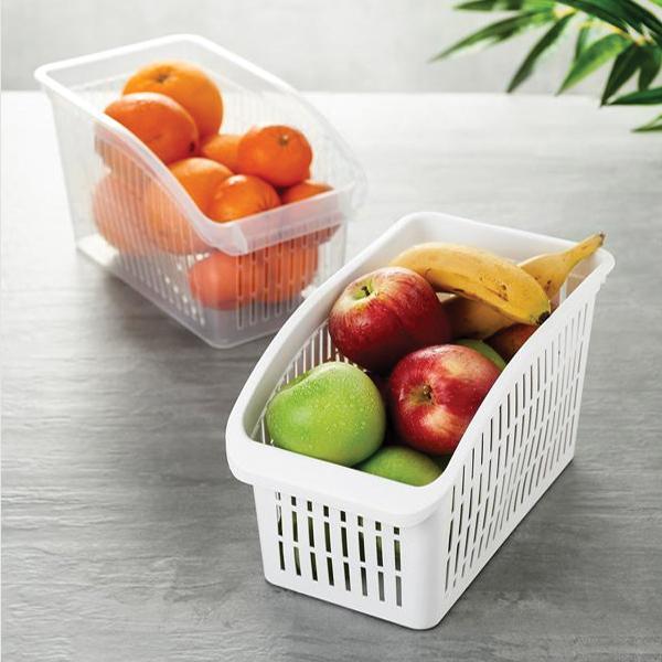 Maxware Space Saving Slim Medium-Size Fridge & Multi-Purpose Plastic Storage Basket ( Random Colors )