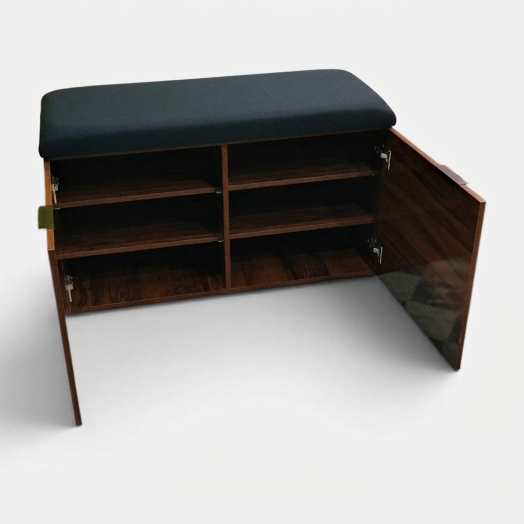 2-In-1 Stool Ottoman & Shoes Organizer