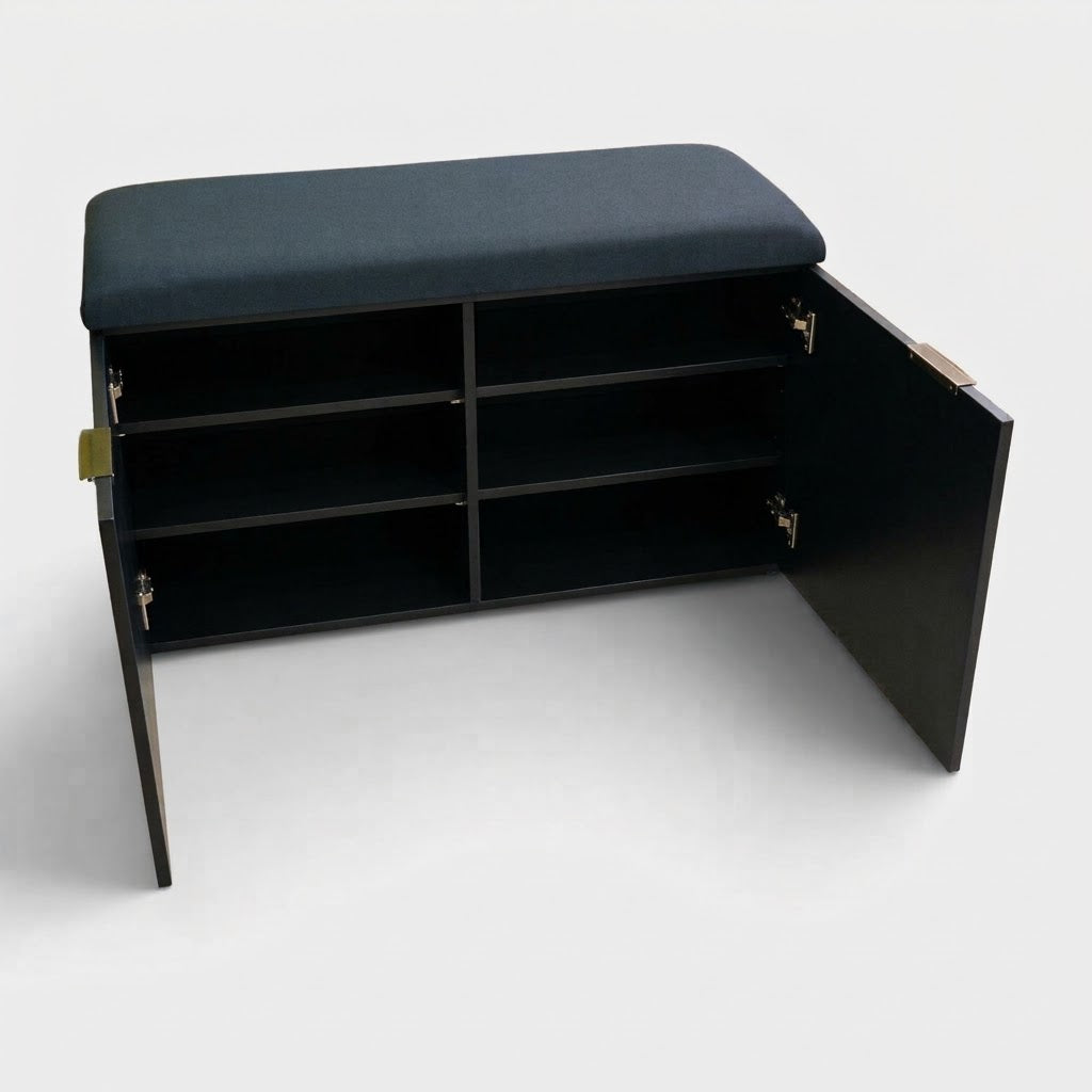 2-In-1 Stool Ottoman & Shoes Organizer
