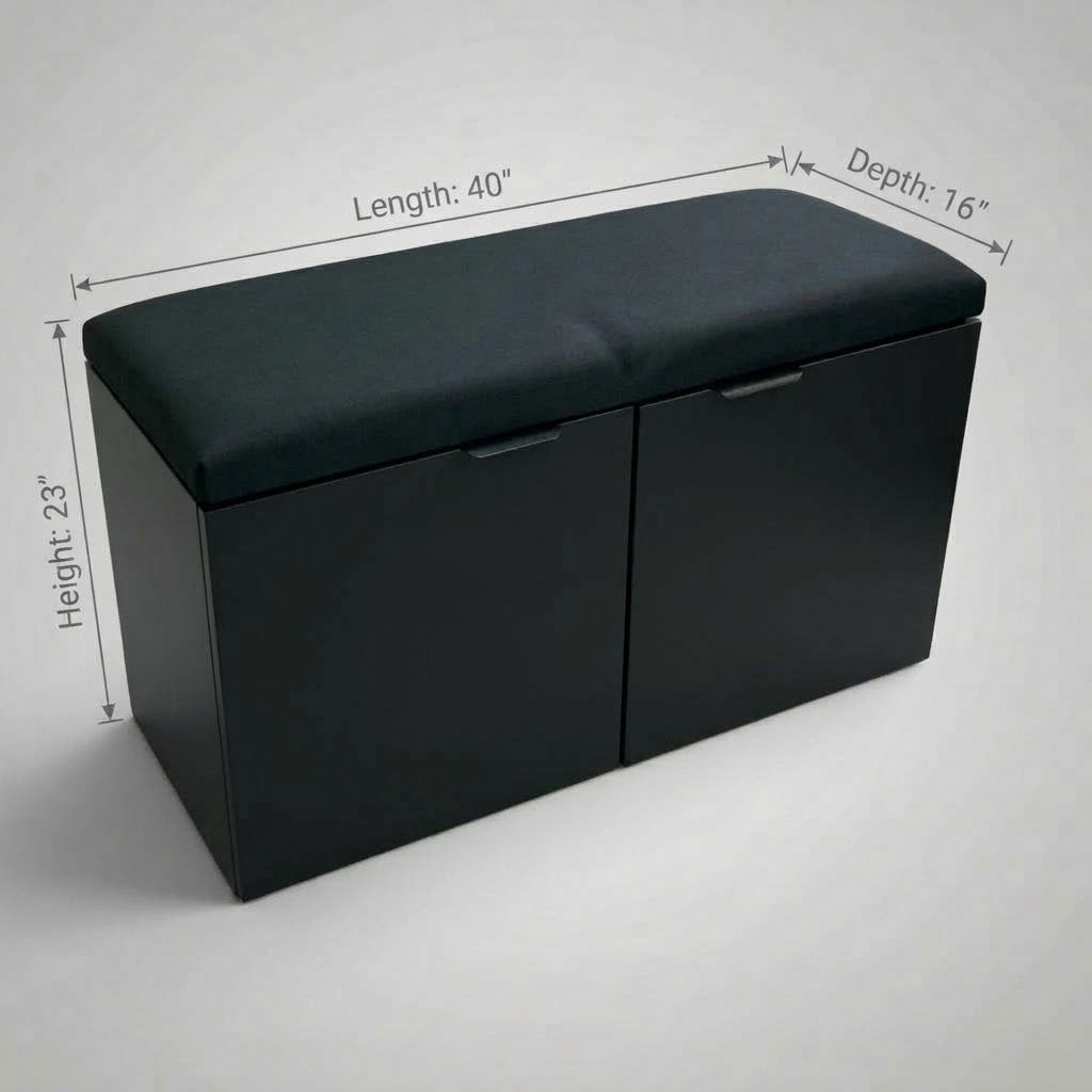2-In-1 Stool Ottoman & Shoes Organizer