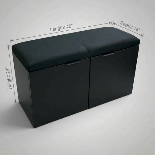 2-In-1 Stool Ottoman & Shoes Organizer