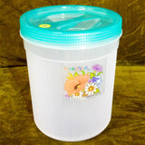 Novel 6pcs Multi-Purpose Plastic Grains, Staples & Snack Storage Jar Set ( Random Colors )