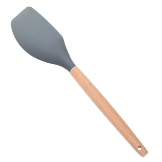 Silicon Heavy-Duty Kitchen Spatula With Wooden Handle