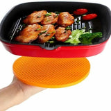 Silicon Heat Insulation Round Shape Heated Pot Mat ( Random Colors Will Be Sent )