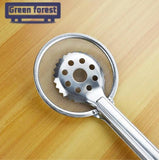 Stainless Steel Small-Size Frying Tong With Strainer Mesh Net Front