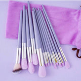 Pack Of 13pcs Makeup Nylon Brush Set ( Random Colors Will Be Sent )