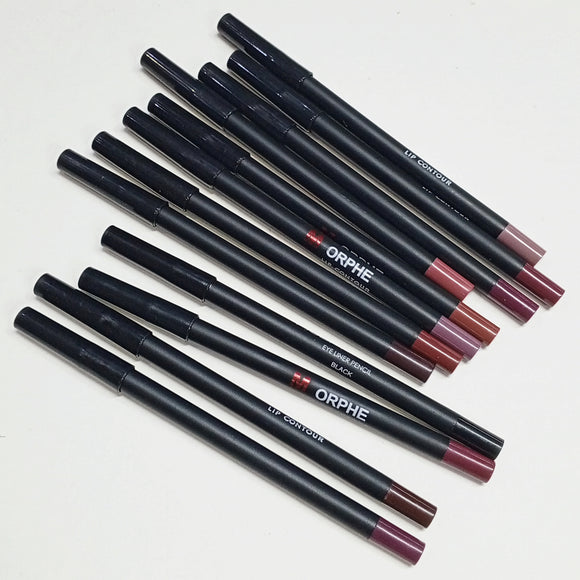 Morphe Huda Beauty Pack Of 12pcs Eye & Lip Liner Contour Matte Waterproof Long Lasting Pencil Set