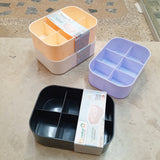 Homeket Small Size Multi-Purpose Sewing, Jewelery & Medicine 6-Grid Organizer Plastic Box ( Random Colors Will Be Sent)
