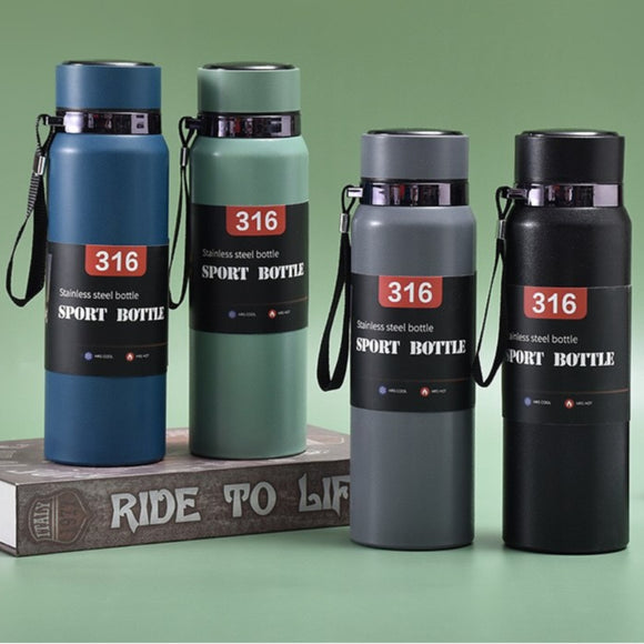 Temperature Display Stainless Steel 800ml Water Bottle Hot & Cool ( Random Colors Will Be Sent )