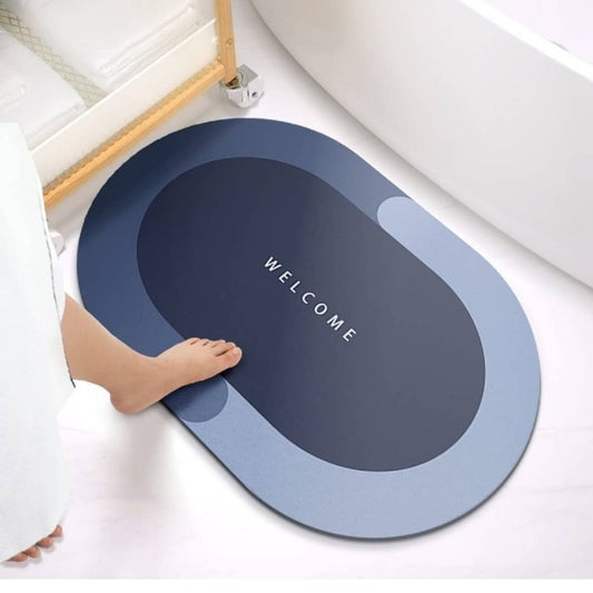 Super Absorbent Rubber Anti slip Door Washroom Mat (Random Colors Will Be Sent)