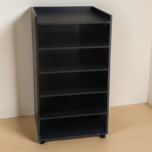 Black Color Wooden Laminated Multi-Purpose Shoes, Kitchen & Lounge Organizer Space Saving Storage Rack