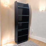 Multi-Purpose Shelf Shoes, Books & Lounge Organizer Space Saving Storage Full Wooden Rack(Black)