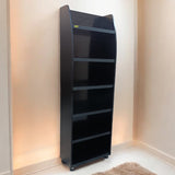 Multi-Purpose Shelf Shoes, Books & Lounge Organizer Space Saving Storage Full Wooden Rack(Black)