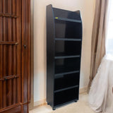 Multi-Purpose Shelf Shoes, Books & Lounge Organizer Space Saving Storage Full Wooden Rack(Black)