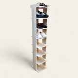 Multi-Purpose Laminated Wooden Shoes, Books & Corner Space Saving Storage Home Decor Organizer Rack