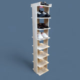 Multi-Purpose Laminated Wooden Shoes, Books & Corner Space Saving Storage Home Decor Organizer Rack