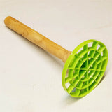 Plastic Vegetables & Potatoes Masher With Wooden Handle