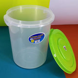 AKP Transparent Plastic 5-Liters Round Food Storage Jar ( Random Colors Will Be Sent)