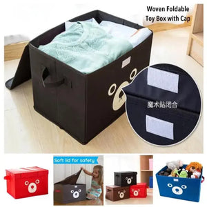 Multi-Purpose Medium-Size Foldable Storage Box ( Random Colors & Designs )
