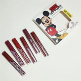 Daisy Rose Mickey Mouse Pack Of 6pcs Nude Matte  Waterproof Lip Gloss Set