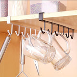 Multi-Purpose Under Cabinet Metal Mug & Kitchen Hanger