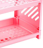 Omega 2-Layer Small Size Multi-Purpose Kitchen & Cosmetics Stationary Organizer Rack (Random Colors Will Be Sent)