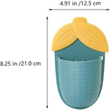 Self-Adhesive Sticky Corn Shape Multi-Purpose Mobile Pocket Holder Wall-Mount Storage Box( Random Colors Will Be Sent)