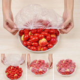 Pack Of 100pcs Disposable Elastic Stretchable Food Cover & Multipurpose Wrap