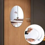 Sticky Self-Adhesive OVAL Shape Small-Size Mirror Sticker Paper ( 12-inches X 8-inches Size )