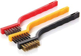 Pack Of 3pcs Multi-Purpose Hard Metal Wire Cleaning Scrubbing Brush Set