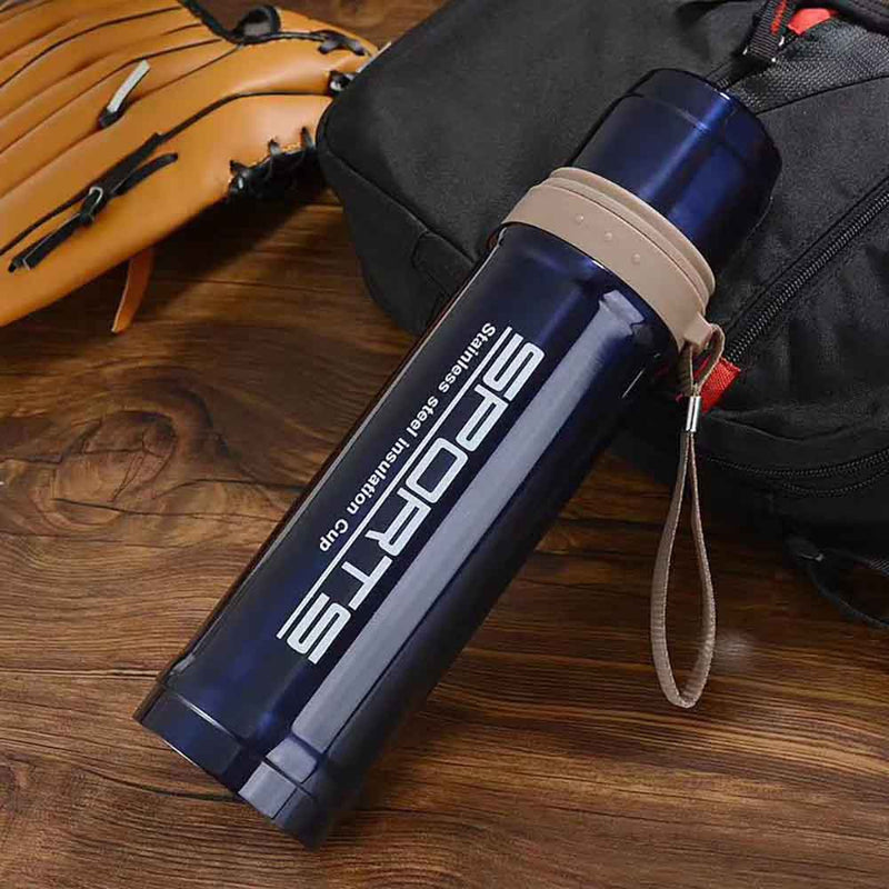 Sports Stainless Steel 750ml Water Bottle Hot & Cool ( Random Colors Will Be Sent)