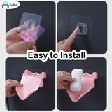 Sticky Self-Adhesive  Wall-Mount Plastic Soap Dish (Random Colors Will be sent)