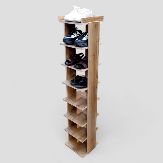 Multi-Purpose Laminated Wooden Shoes, Books & Corner Space Saving Storage Home Decor Organizer Rack