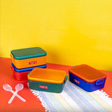 Appollo Kids Bunny School Plastic Tiffin & Lunch-Box With Spoon ( Random Colors Will Be Sent )