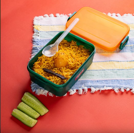 Appollo Kids Bunny School Plastic Tiffin & Lunch-Box With Spoon ( Random Colors Will Be Sent )