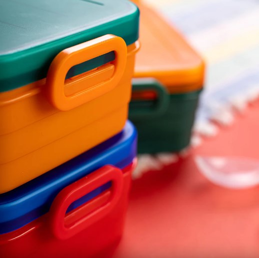 Appollo Kids Bunny School Plastic Tiffin & Lunch-Box With Spoon ( Random Colors Will Be Sent )