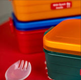 Appollo Kids Bunny School Plastic Tiffin & Lunch-Box With Spoon ( Random Colors Will Be Sent )