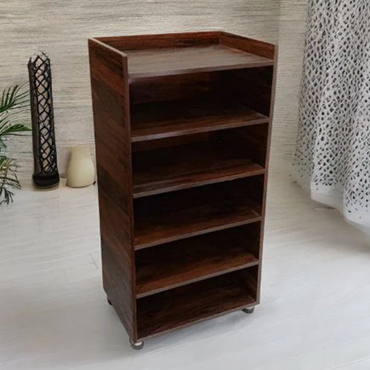 Brown Color Wooden Laminated Multi-Purpose Shoes, Kitchen & Lounge Organizer Space Saving Storage Rack