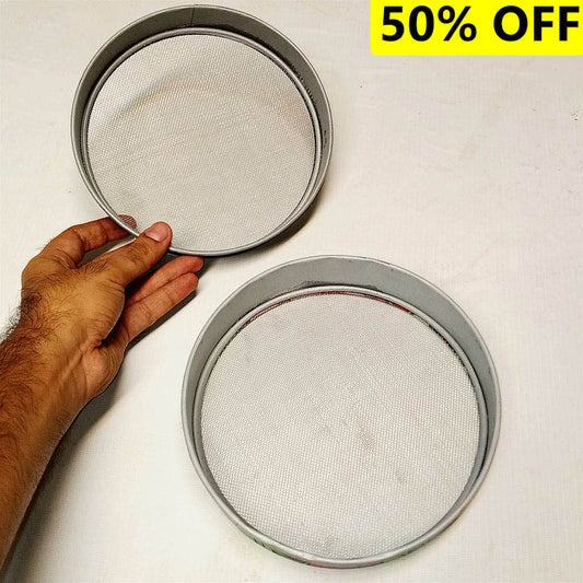 Metal Round Medium-Size Flour Strainer Channi
