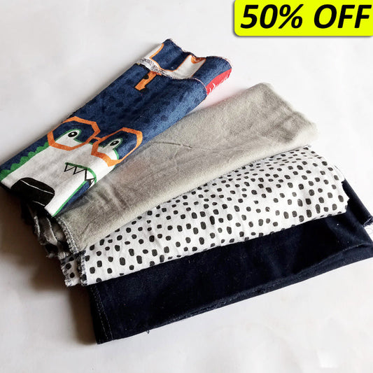 Pack Of 6pcs Multi-Purpose Cotton Kitchen & Dusting Cotton Cloth Set ( Random Colors )