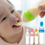 New-Born Baby Silicon Food Feeder Spoon ( Random Colors )