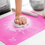 Silicone Non-Stick Kitchen Baking Fondant Pastry Mat ( 20 X 16 inches) ( Random Colors Will Be Sent)